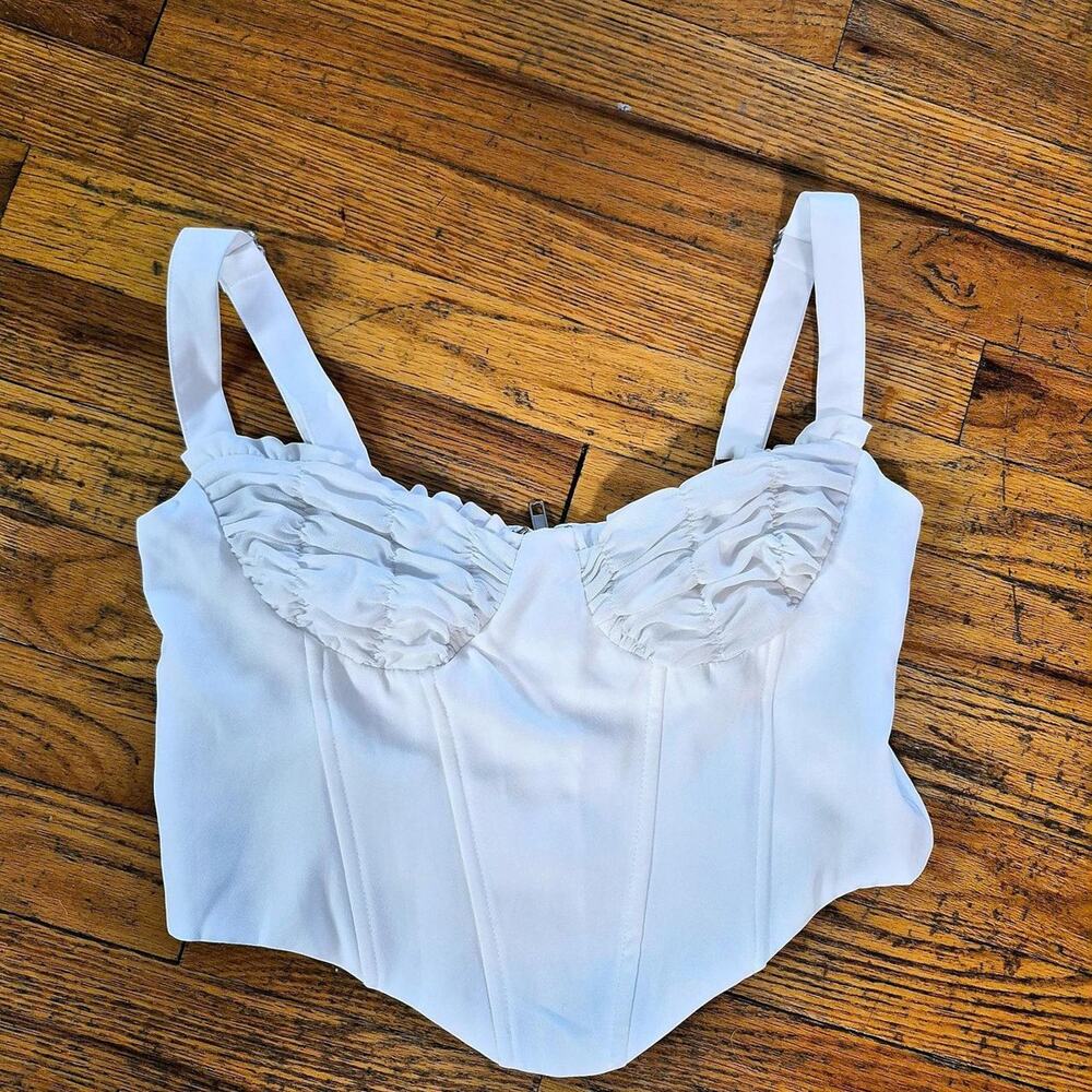 White fox boutique ruched bust corset top